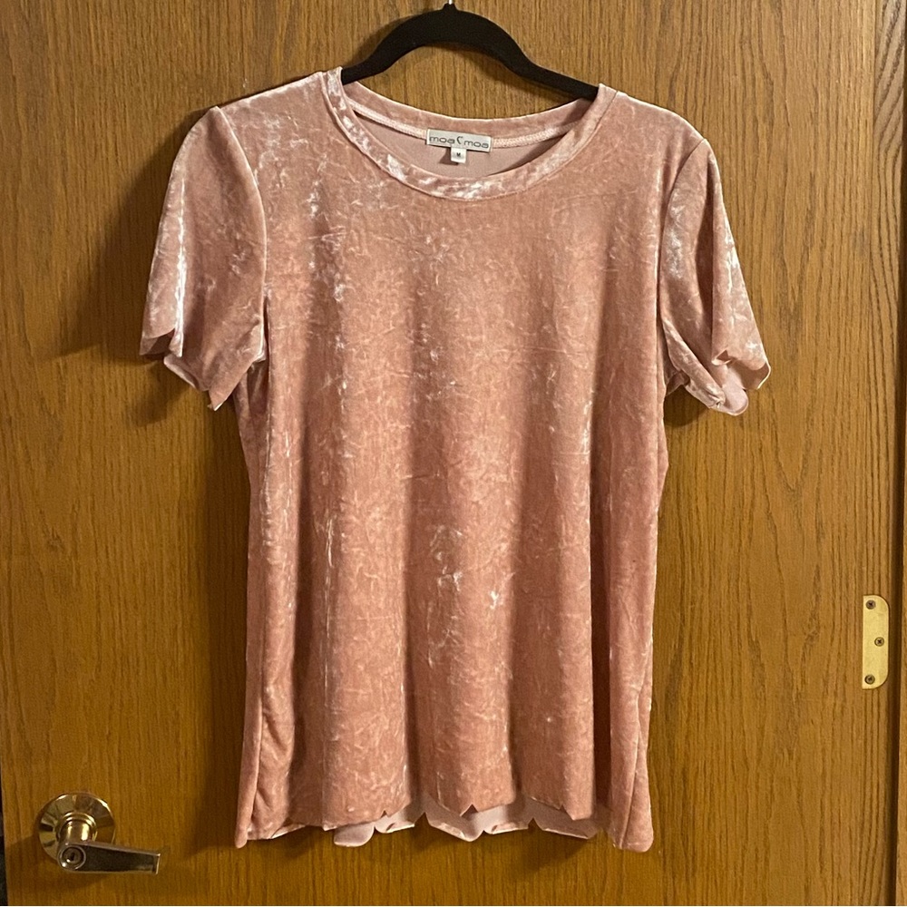 NWOT Velvet Scalloped Tee